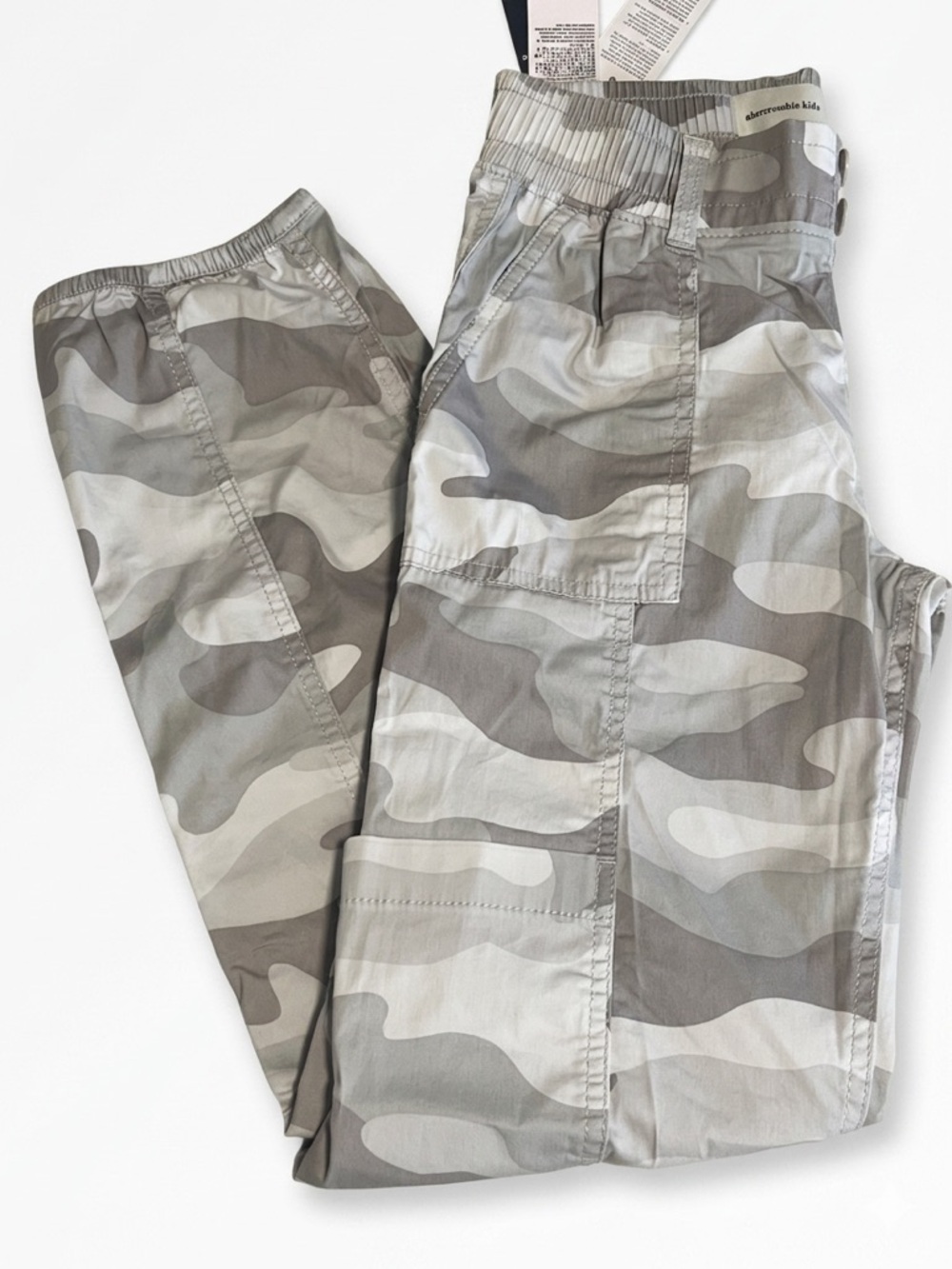 abercrombie kids Gray Camo Cargo Pants
